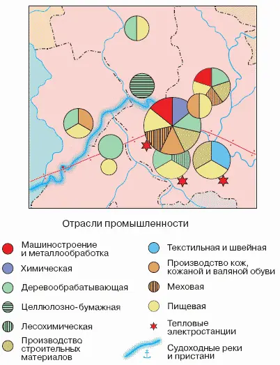 Фрагмент карты промышленности КÁРТА РАСТИТЕЛЬНОСТИ отражает структуру - фото 263