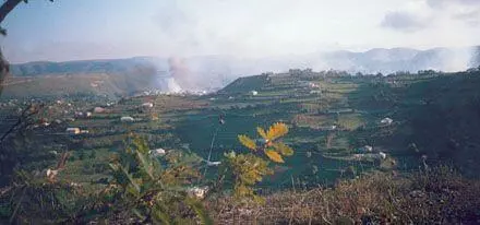 Панорама Чабанмахов с позиций отряда Русь расположенных на окружающих село - фото 86