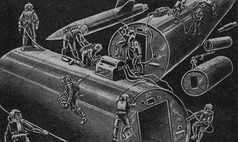 Рис 37Сборка межпланетной станции на орбите Сама станция будет почти - фото 56