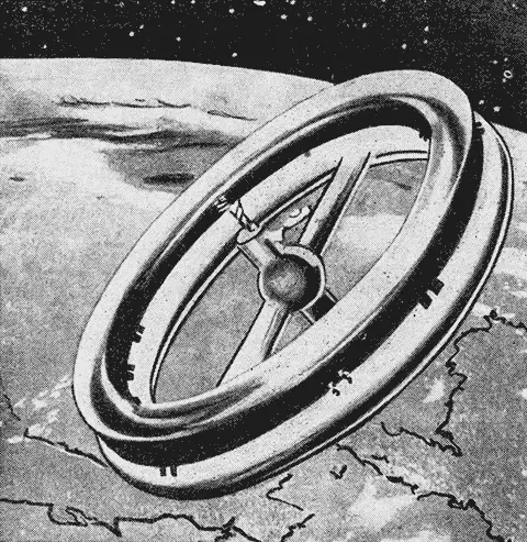 Рис 72Предполагаемая межпланетная станцияспутник конструкции Вернера фон - фото 108