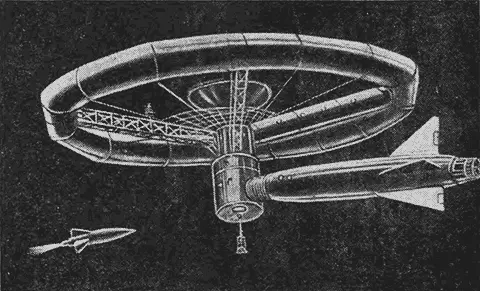 Рис 73Проект межпланетной военной станции ИСЗ члена Британского межпланетного - фото 109