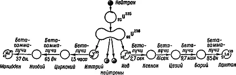 Рис 59Схема распада осколков деления Время воздействия гаммалучей - фото 99