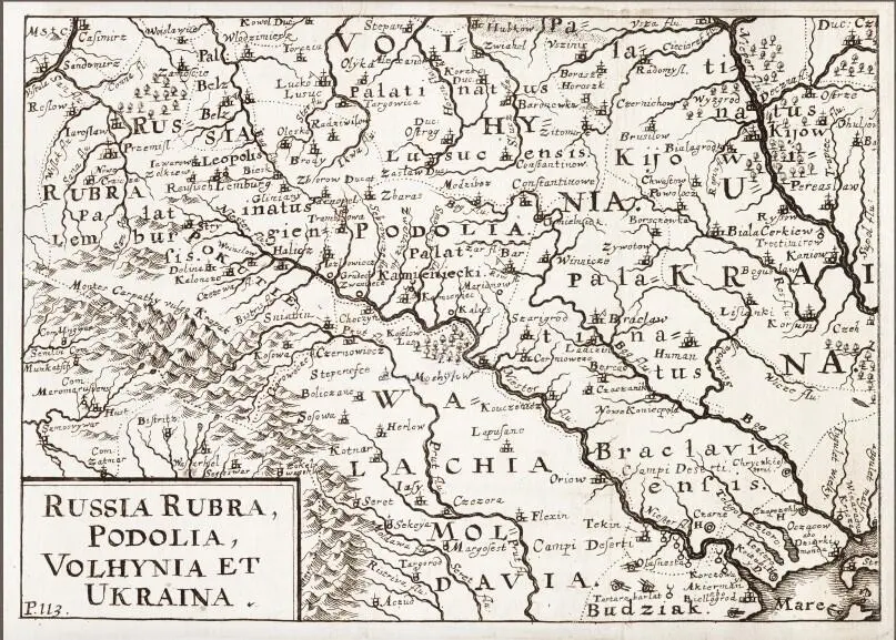 карта Червонной Руси Подолии Волыни и Украины 1687 год II КНИГА ПЕСКА - фото 10