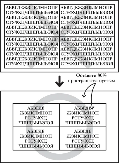 Рисунок 2 Границы и пустое пространство Учитывайте траекторию движения глаз - фото 3