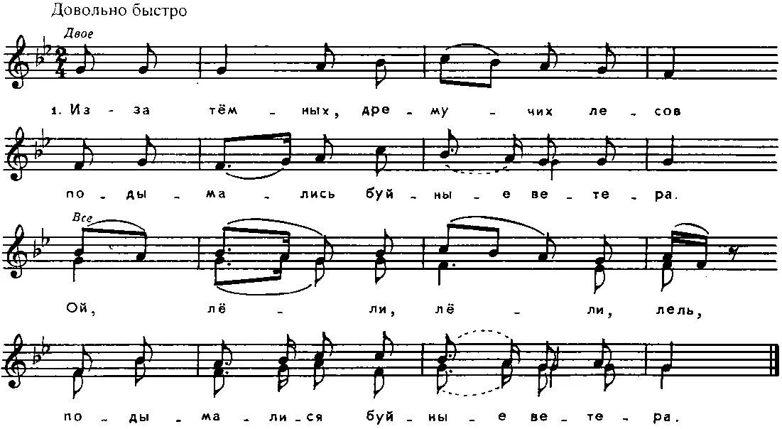 1 Изза темных дремучих лесов Подымались буйные ветера Ой лёли лёли - фото 31
