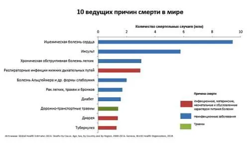 Источник World Health Organization 2018 Тут без сюрпризов болезни сердца - фото 4