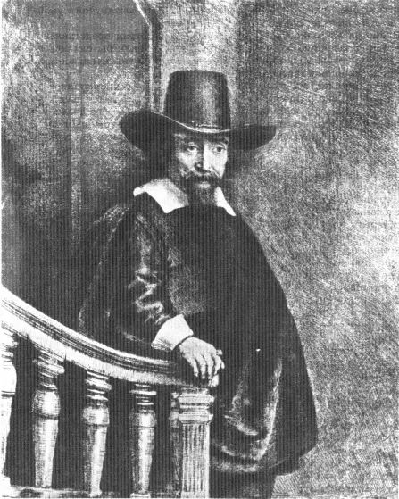 Портрет Эфраима Бонуса Офорт 1647 г Рембрандт рисующий у окна Офорт 1648 - фото 20