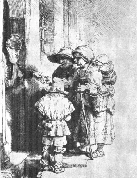 Нищие у двери дома Офорт 1648 г Три хижины Офорт 1650 г Портрет - фото 25