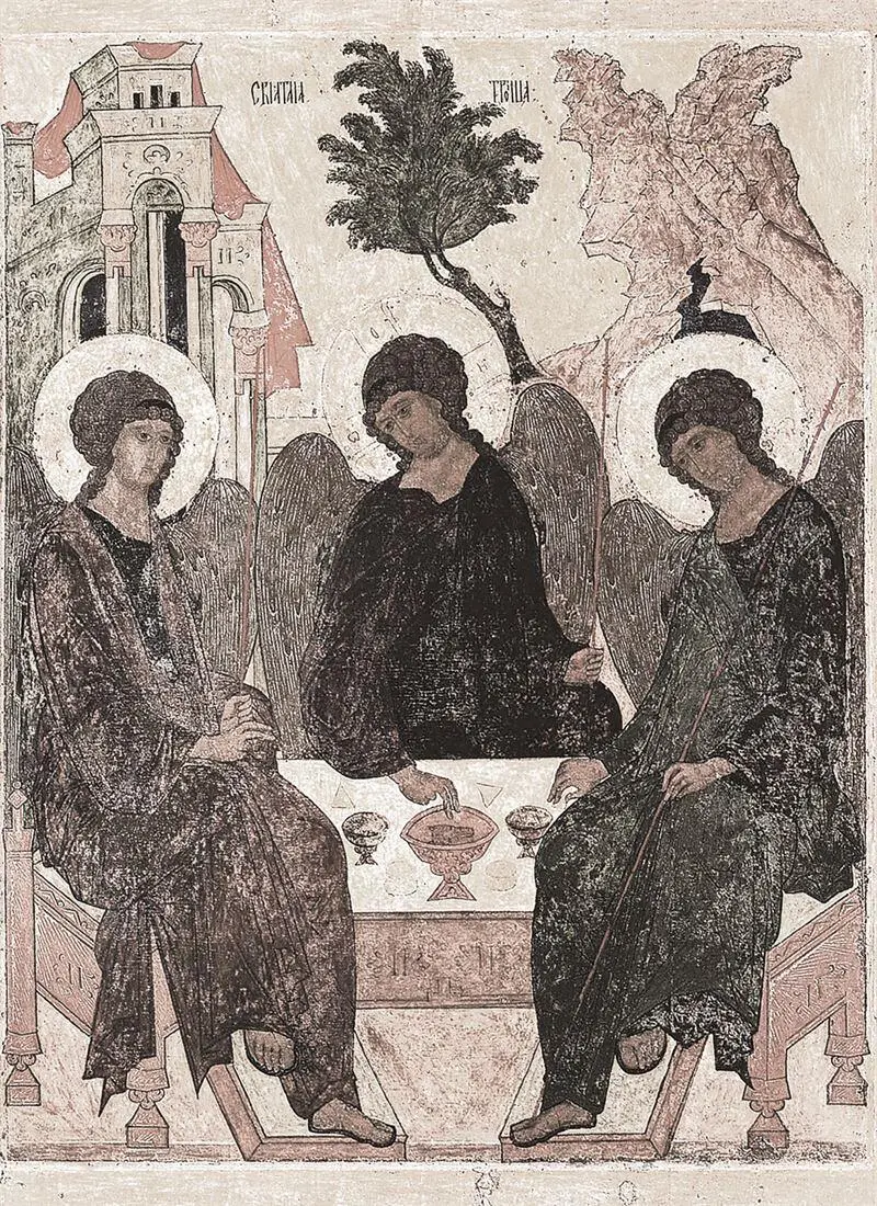 Живоначальная Троица кисти мастера Паисия 14841485 гг из - фото 9