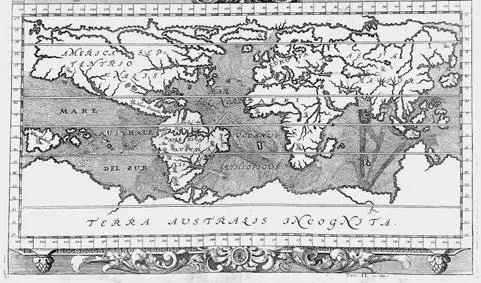 На карте мира 1696 года Иоганн Зан попытался изобразить океанические течения - фото 131