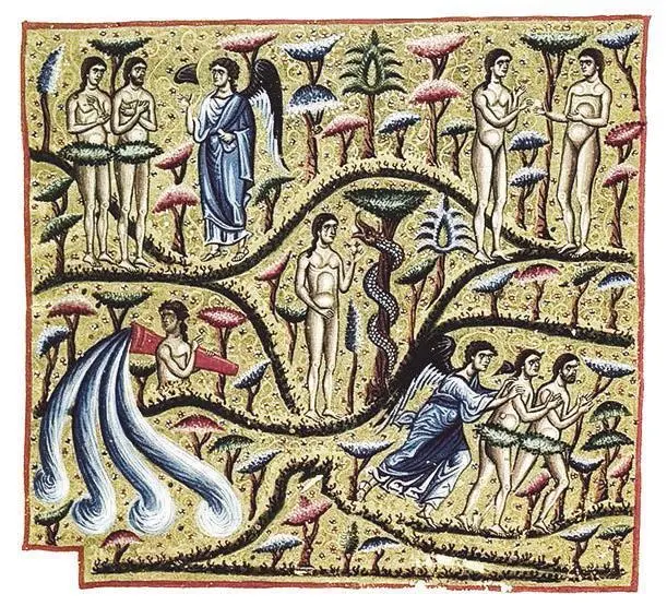Рис 26в Искушение и изгнание из деревогрибного рая Миниатюра из старинной - фото 31