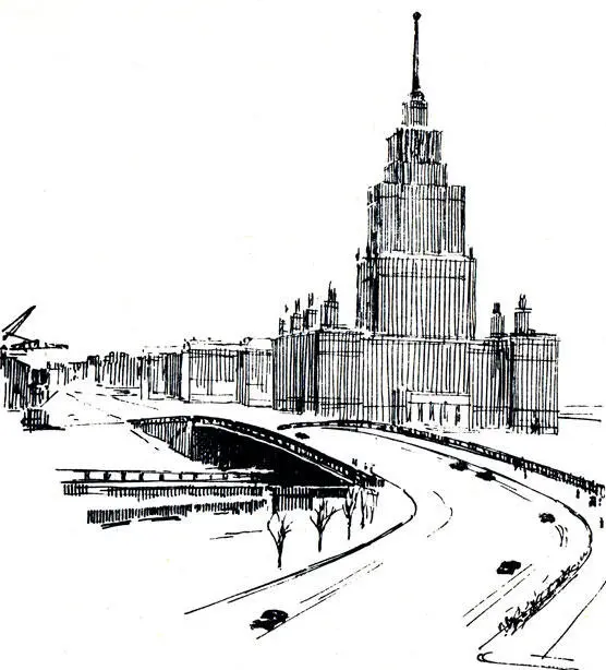 Калининский мост в Москве От Красной Пресни по улице 1905 года прямой въезд - фото 71