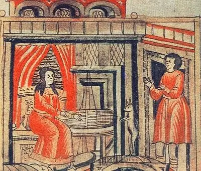 Изображение женщин ткущих полотно в миниатюрах XVII в Ткацкий стан Реконс - фото 34
