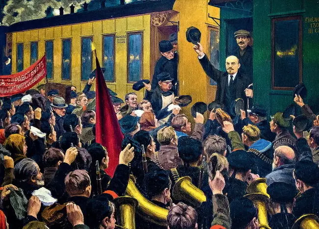 Приезд Ленина в Петроград в апреле 1917 года Картина Михаила Соколова - фото 26