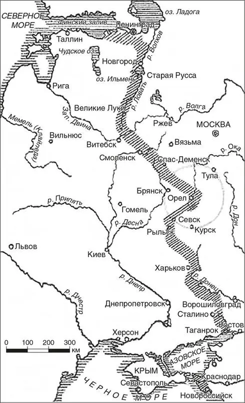Линия фронта немецких войск на Востоке 10 мая 1943 г От деревни Башкатово - фото 8