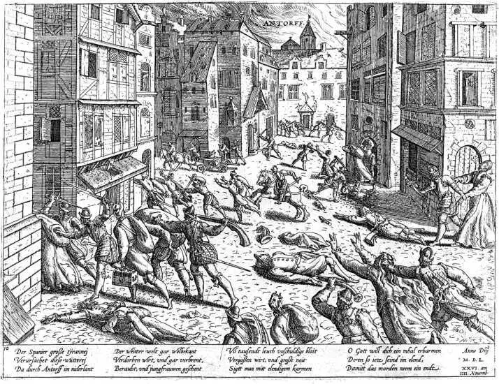 Испанская ярость 4 ноября 1576 года Гравюра Франца Хогенберга до 1590 - фото 18