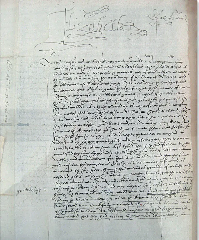 Письмо Елизаветы от 30 марта 1588 года с ее знаменитой подписью Оно адресовано - фото 27