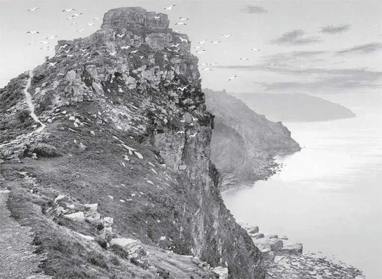 Замковая скала в Долине камней Линтон и Линмут Девоншир Фотография конца XIX - фото 3