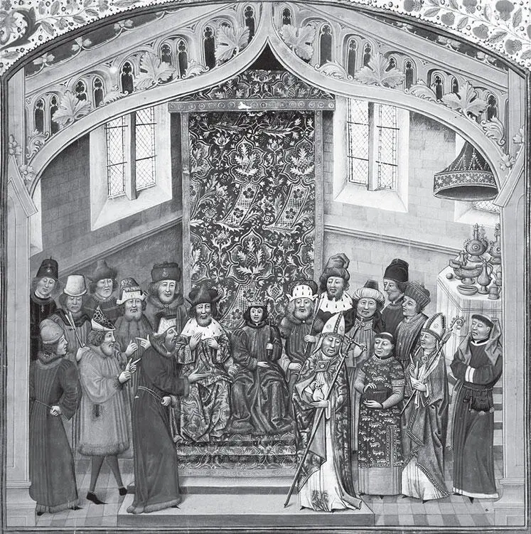 Коронация Ричарда II Миниатюра Хроник Англии Жана де Ваврена Вторая - фото 102