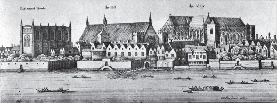 Лондон Вид на Парламент и Вестминстерское аббатство Гравюра 1647 9 Однако - фото 181