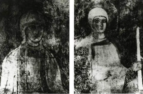 Портрет семьи Ярослава Мудрого Часть ктиторской фрески Софийского собора - фото 33