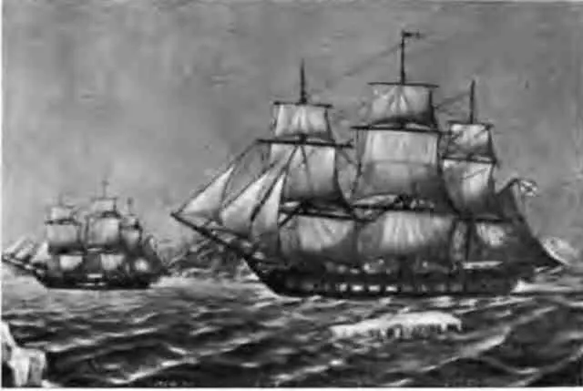 Шлюпы Восток и Мирный в антарктических водах 1820 год С картины М М - фото 14