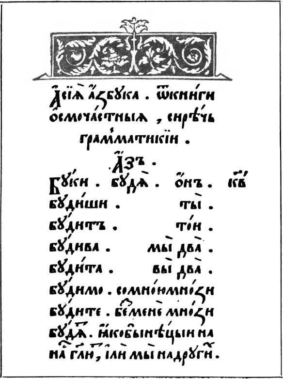 Лист из Букваря 1574 года От вина песен от перестука каблуков танцующих - фото 32