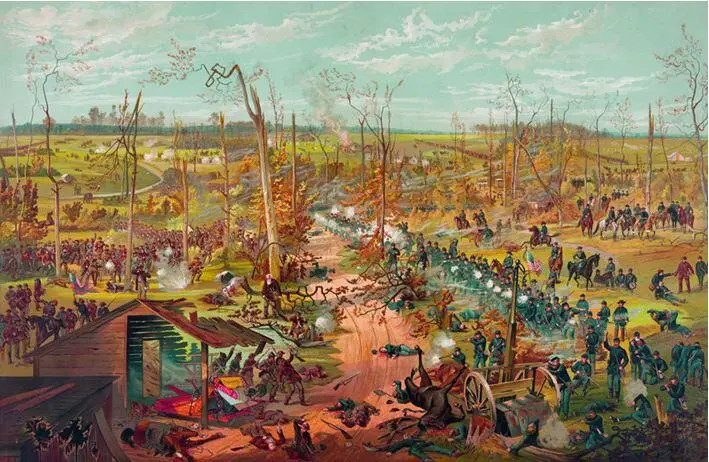 Битва при Шайло 67 апреля 1862 г внезапное нападение Миссисипской армии - фото 34