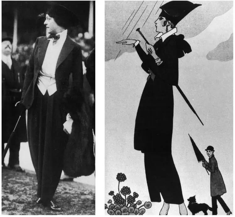 Слева Французская фотография Леди на скачках в Лоншане Ок 1914 - фото 6
