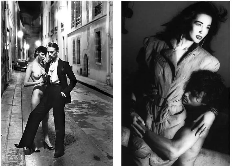 Слева Гельмут Ньютон Костюм Yves Saint Laurent Vogue Сентябрь 1975 Справа - фото 13