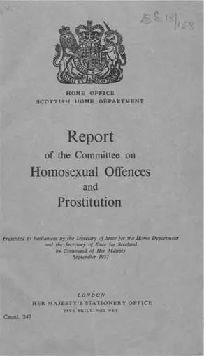 Знаменитый Report of the Departmental Committee on Homosexual Offences and - фото 203