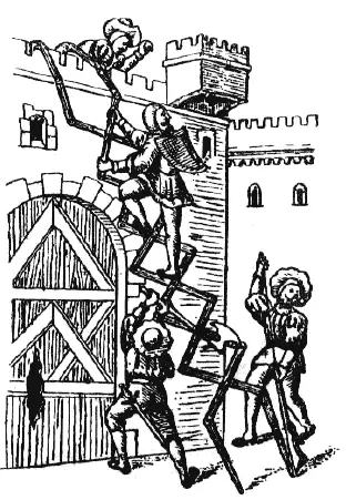 Складная лестница для штурма стен Изобретение Джулиана Турриано XVI в - фото 24