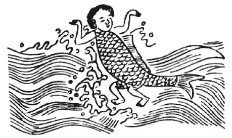 Морская змея Человекрыба Рыбачеловек Из китайского сочинения Книга гор и - фото 160