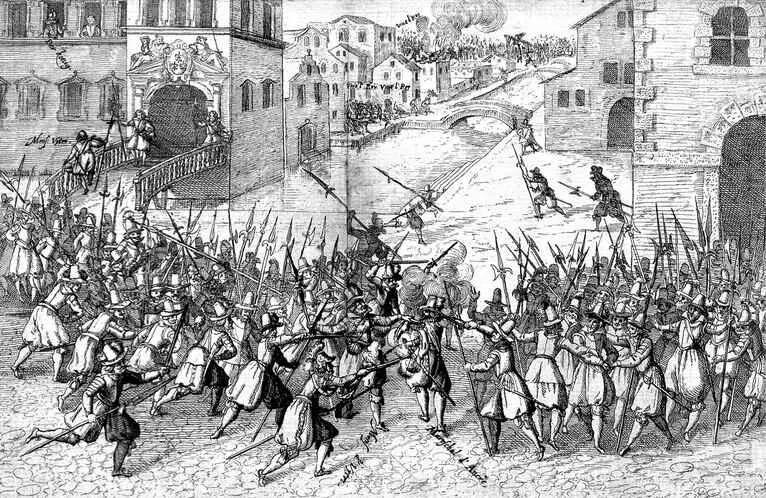 Убийство Кончино Кончини Гравюра XVII века Устранение Кончино Кончини - фото 65