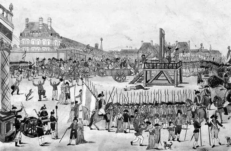 Казнь Робеспьера и его сторонников 28 июля 1794 года Гравюра 1794 - фото 91