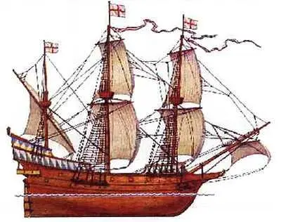 Голден Хайнд Golden Hind Англия 1560 г Водоизмещение 300 т Длина - фото 26