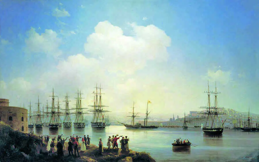 11 На этой великолепной картине написанной И Айвазовским в 1844 г Русская - фото 44