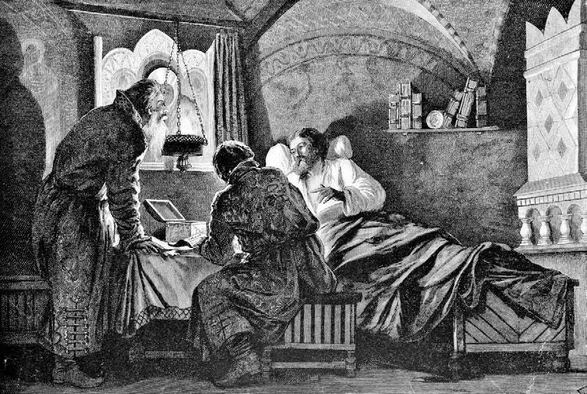 Василий III диктует завещание 1893 г Гравюра из русского еженедельного - фото 62