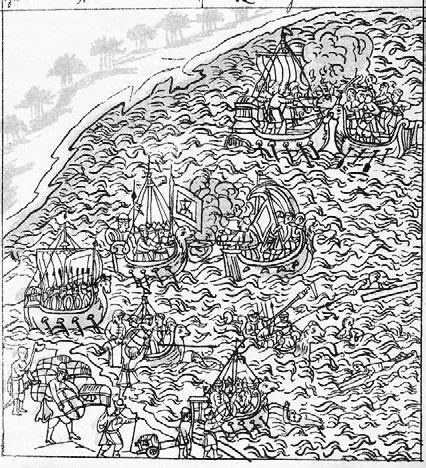 Ермак и ермаковы струги XVII в Миниатюры из Ремезовской летописи - фото 75