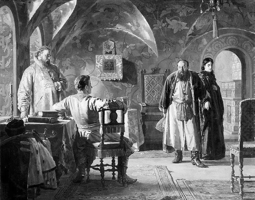 Николай Неврев Ксения Борисовна Годунова приведённая к самозванцу До 1883 г - фото 82
