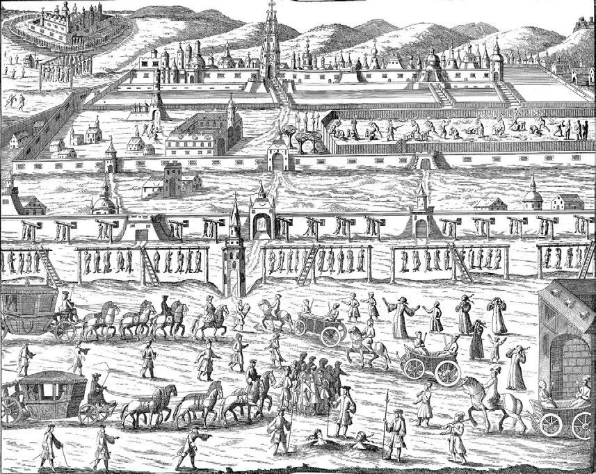 Казнь стрельцов 16981699 гг Рисунок из Дневника Иоганна Корба - фото 99