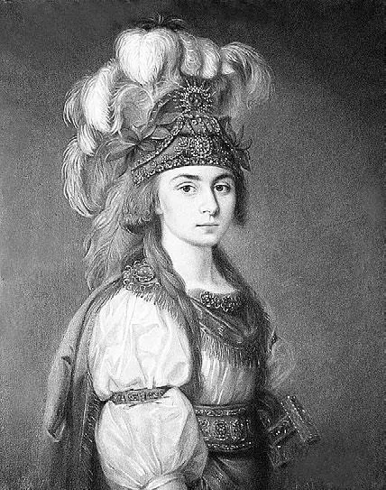 Неизвестный художник Актриса Прасковья Жемчугова в роли Элианы Браки - фото 139