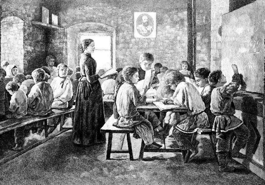 Сельская школа 1893 г Иллюстрация из русского еженедельного журнала Нива - фото 174