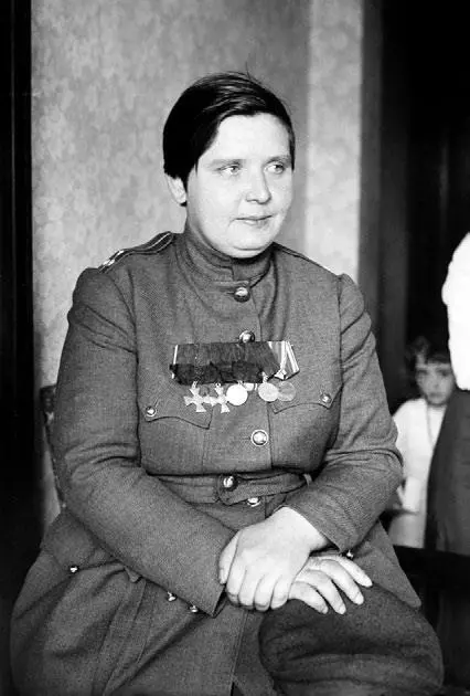 Мария Бочкарева на приеме у президента США Вудро Вильсона 1918 г Женщины - фото 191