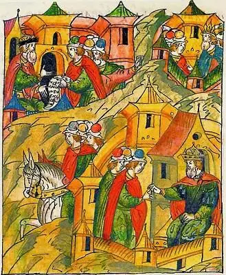 Приезд тевтонского посла 1516 г Миниатюра Лицевого свода 2й пол XVI в В - фото 24