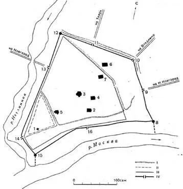 Рис 1 Схема развития крепости Москвы 11561367 гг I кромка кремлевского - фото 21