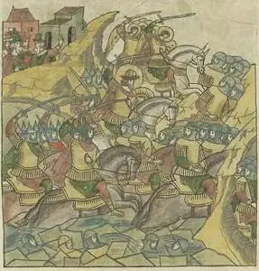 Ледовое побоище бегство рыцарей миниатюра 5 апреля 1242 г вся масса - фото 34