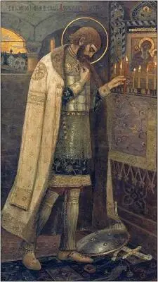 В иконе Св Александр Невский размещенной на одном из пилонов художник в - фото 11