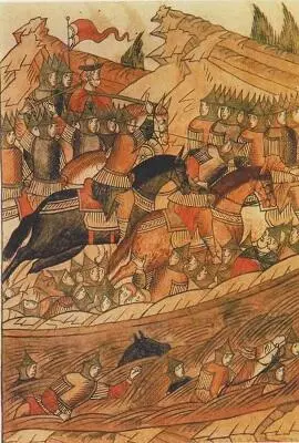 Битва на р Воже 1378 г Миниатюра Лицевого летописного свода 60х гг XVI в - фото 45