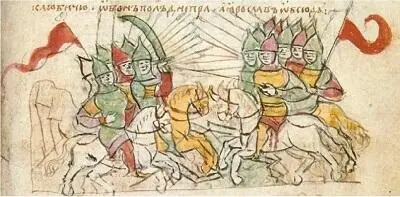 Рис 43 Соступ полков Радзивилловская летопись Конец XV в Для воинов на - фото 64